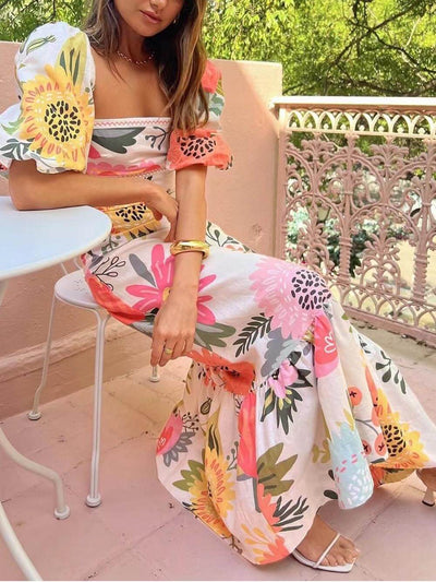 Sienna™ - Stylish Vibrant Floral Maxi Dress