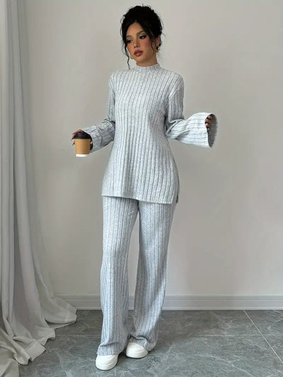 Emily™ - Elegant Ribbed Knit Sweater Set