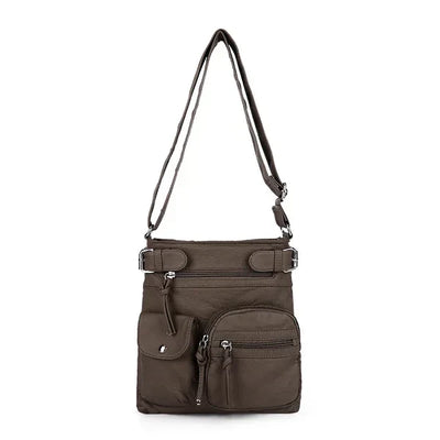 Ariana - Multiple Pockets Soft Leather Crossbody Bag