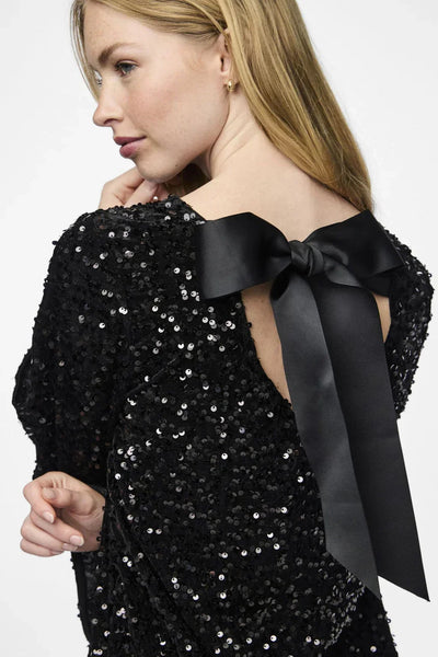 Scarlett™ - Stylish Glitter Dress with Bow