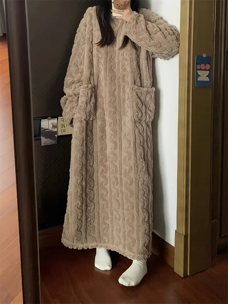 Rosie™ - Jacquard Soft Fleece Winter Dress