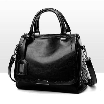 Magda™ - Luxury Leather Bag With Rivets