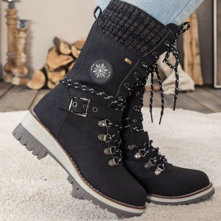 Sienna™ - Modern Knitted Mid-calf Snow Boots