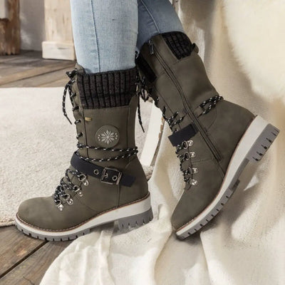 Sienna™ - Modern Knitted Mid-calf Snow Boots