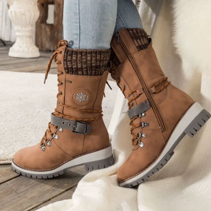 Sienna™ - Modern Knitted Mid-calf Snow Boots