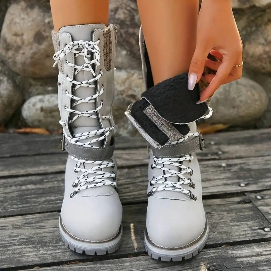 Sienna™ - Modern Knitted Mid-calf Snow Boots