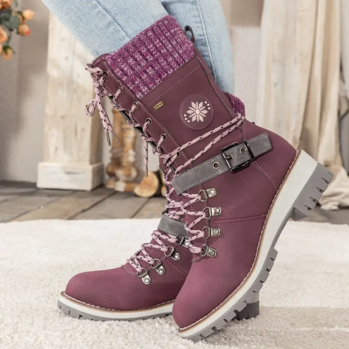 Sienna™ - Modern Knitted Mid-calf Snow Boots