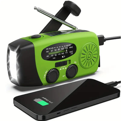 Emergency Hand Crank Radio with 2000mAh Power Bank