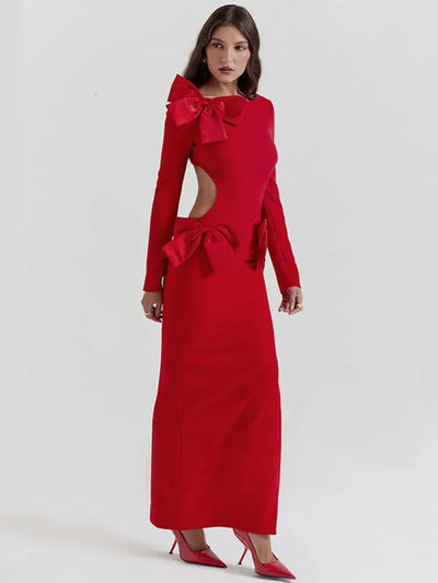 Emily™ - Attractive Long Dress With Bows