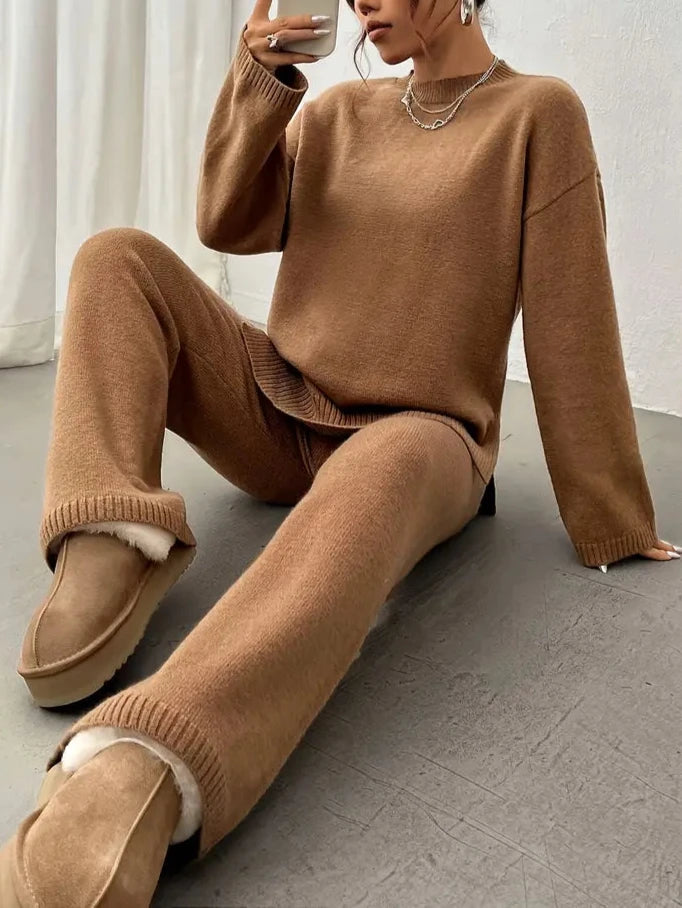 Mila™ - Warm Ribbed Casual Knitted Pantsuit