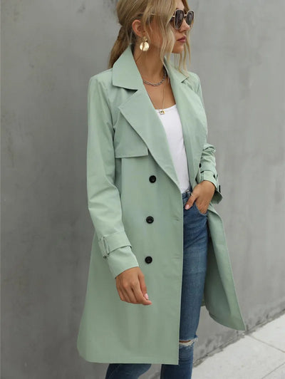 Sophia™ - Elegent Comfortable Lapel Neck Trenchcoat