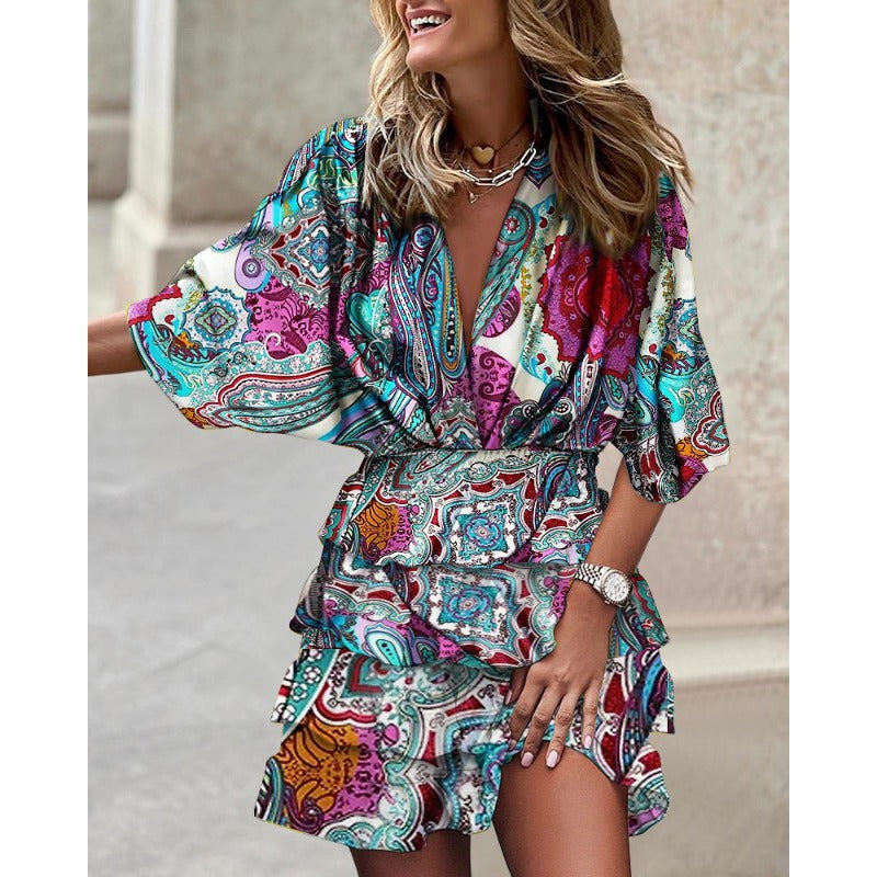 Emily™ - Stylish Print Dress