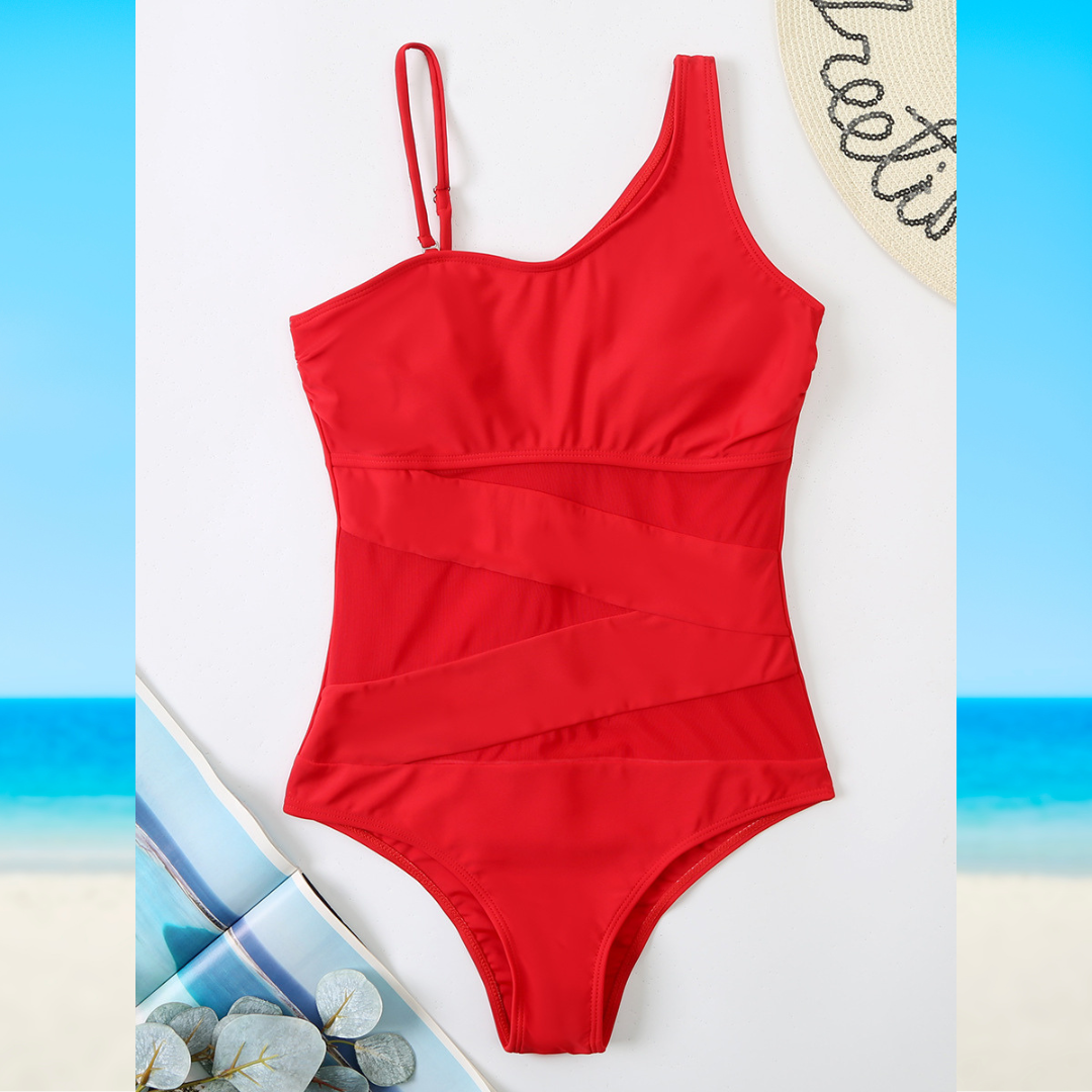 Hannah™ - Chic Asymmetrical Swimsuit