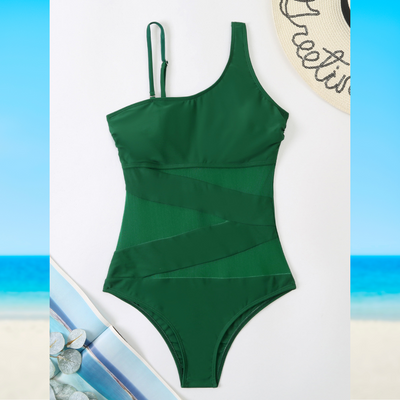 Hannah™ - Chic Asymmetrical Swimsuit