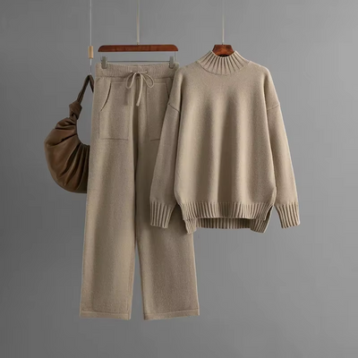 Lily™ - Stylish Long-sleeved Sweater & Straight pants Set