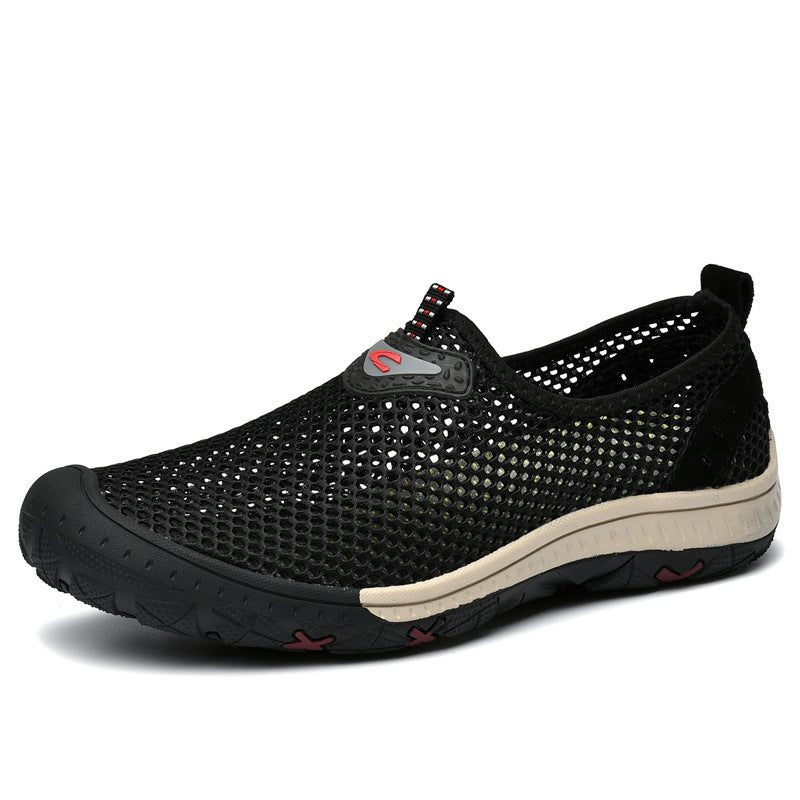 Breathable Mesh Hollow Slip-On Sneakres for Men