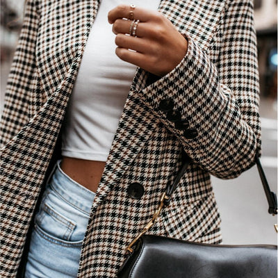 Emily™ - Stylish Checkered Blazer