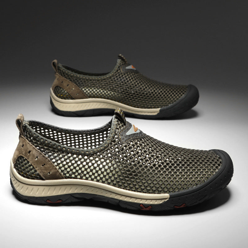 Breathable Mesh Hollow Slip-On Sneakres for Men