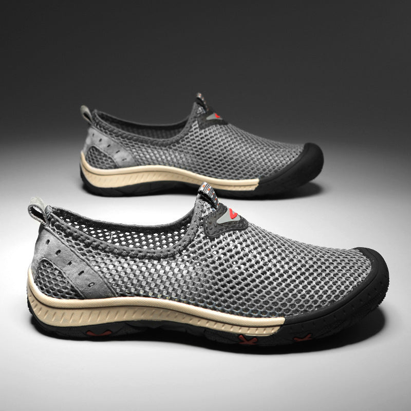 Breathable Mesh Hollow Slip-On Sneakres for Men