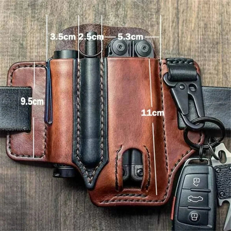 Multifunctional Tactical Leather Belt Cover