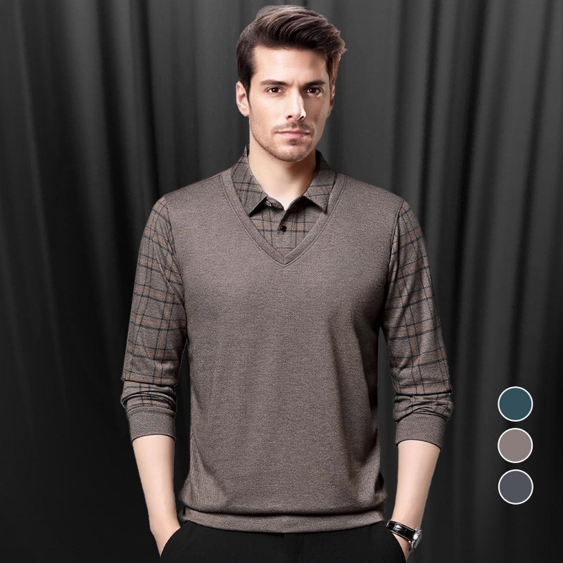 Max™ - Modern Two Piece Collar Long Sleeve Shirt