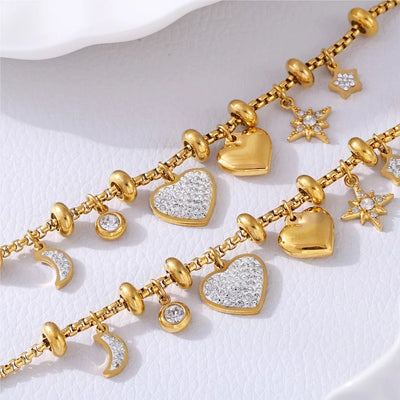 Charlotte™ - Elegant Love Charm Bracelet