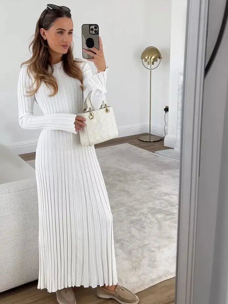 Sophia™ - Elegant Knitted Maxi Dress