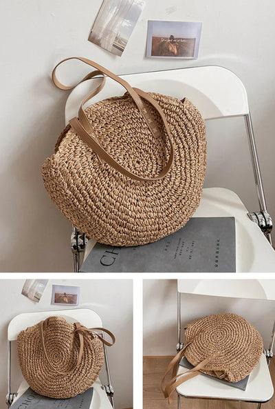 Bonnie™ - Handmade Multifunctional Straw Handbag