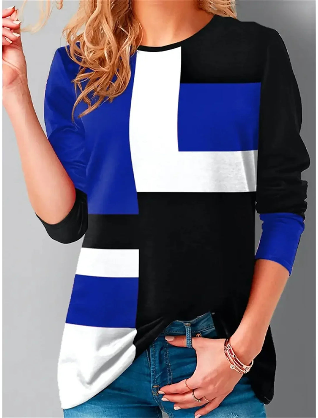 Alice™ - Vintage Comfy Color Block Sweatshirt