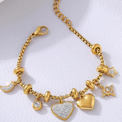 Charlotte™ - Elegant Love Charm Bracelet