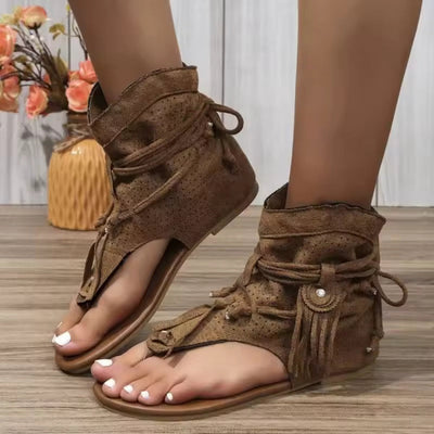 Florence™ - Vintage Fringe Accent Sandals