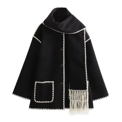 Charlotte™ - Stylish Comfortable Zigzag Shawl Collar Coat