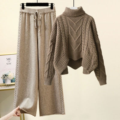 Isla™ - Elegant Knit Turtleneck with Loose Pants Set