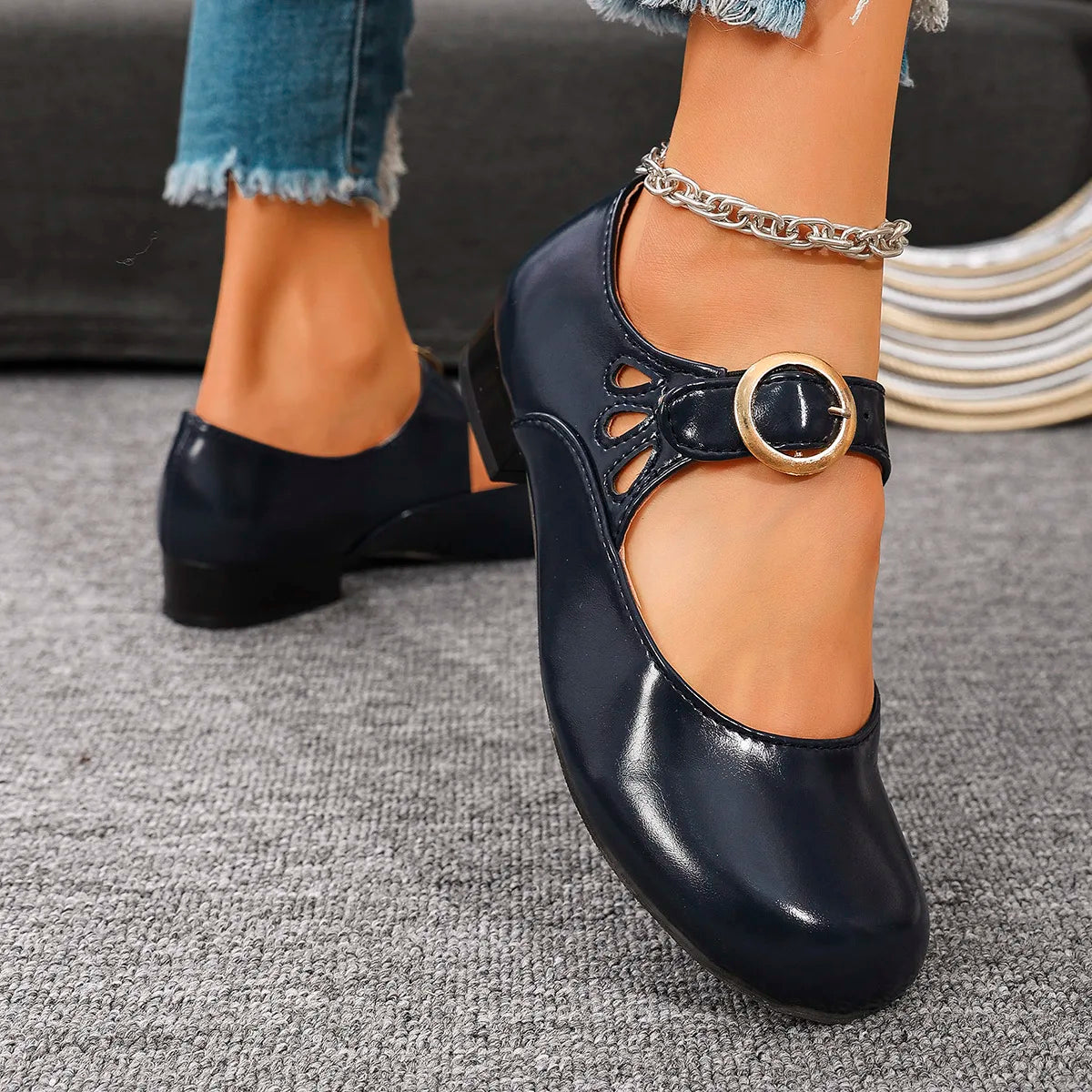Sophia™ - Elegant Round Toe Retro Shoes