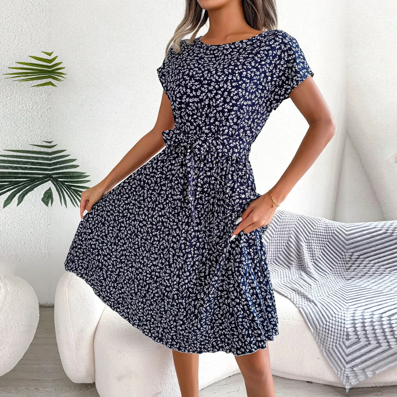 Evelyn™ - Chic High Waist Spring Dress