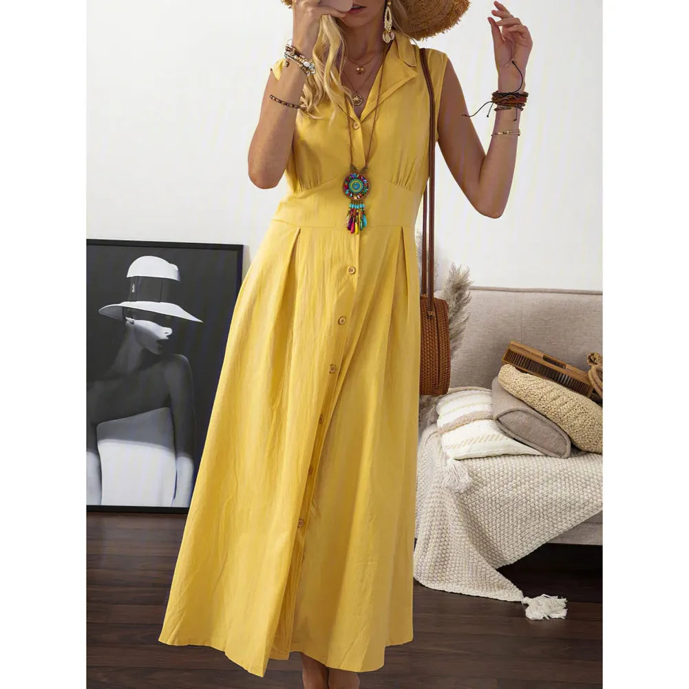 Mia™ - Attractive Cotton Breathable Summer Maxi Dress