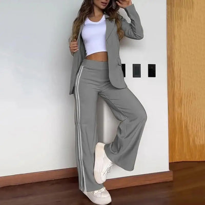 Rosie™ - Casual Blazer and Wide Leg Pant Suit Set