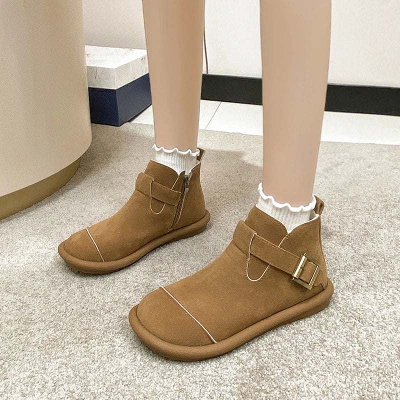 Aurora™ - Comfortable Retro Cowhide Leisure Short Boots