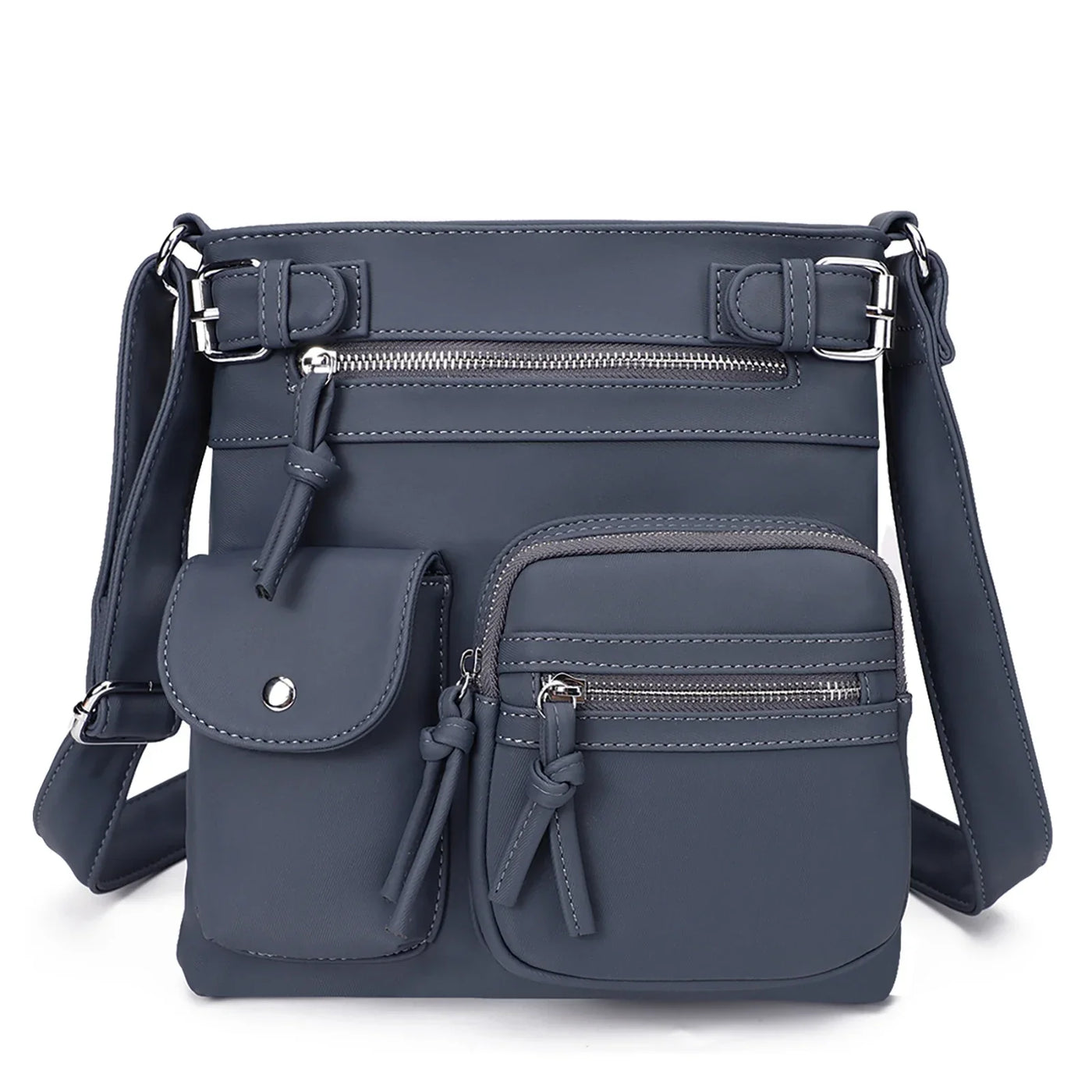 Ariana - Multiple Pockets Soft Leather Crossbody Bag