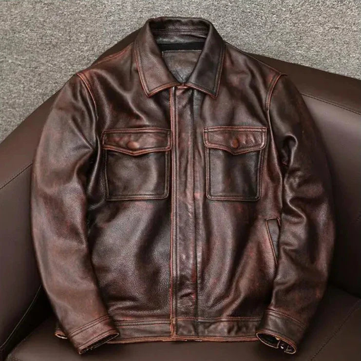 Elliot™ - Vintage Vegan Leather Jacket