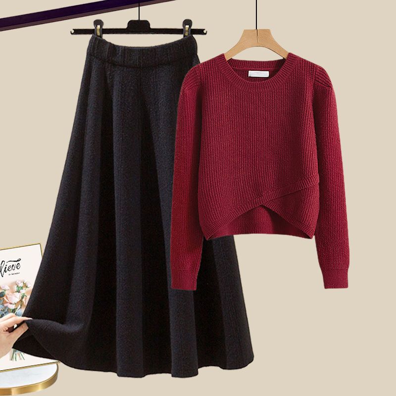 Scarlett™ - Stylish Knit Sweater And Skirt Lounge Set