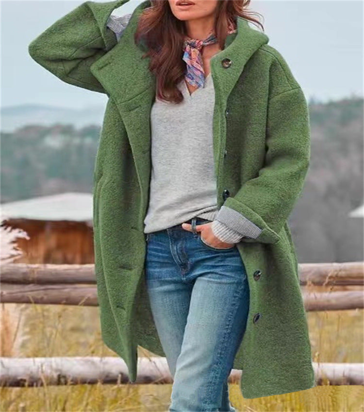 Rosie™ - Sophisticated Warm Woolen Long Jacket