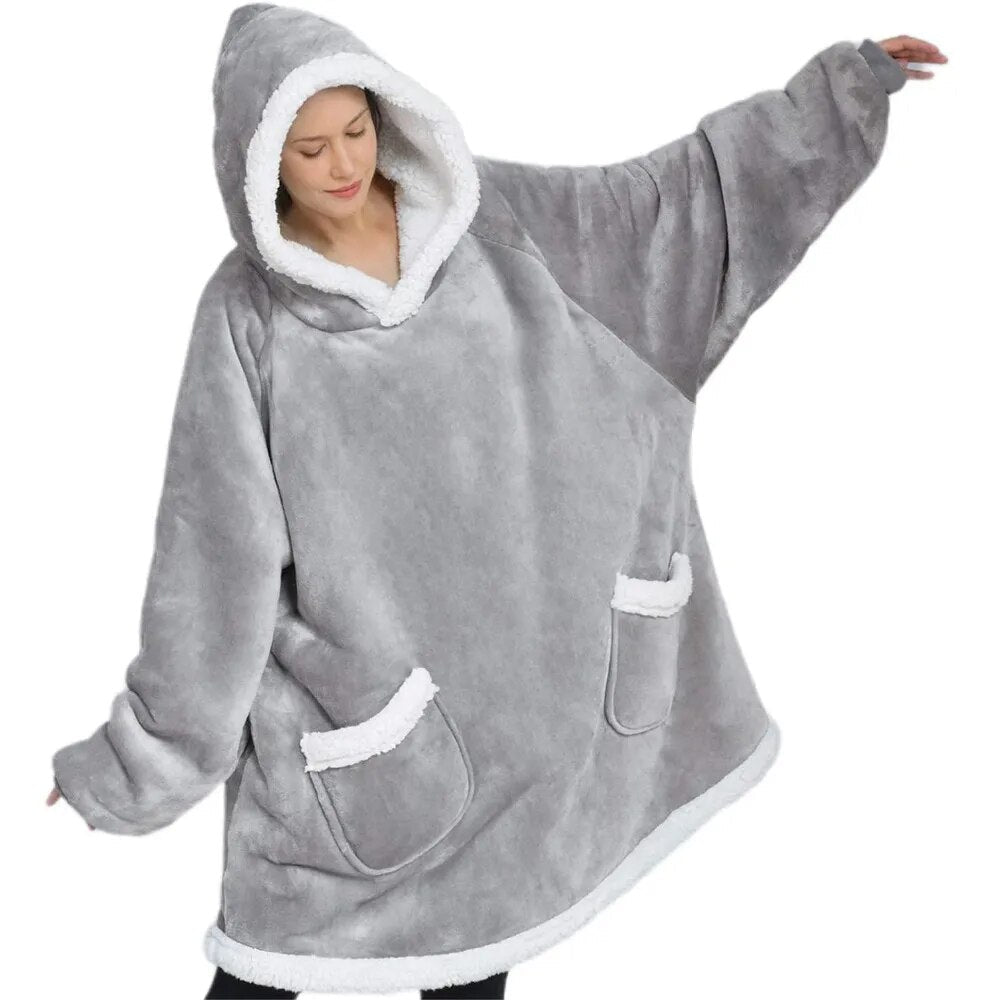 CozyWrap™ - Casual Unisex Hooded Wearable Blanket