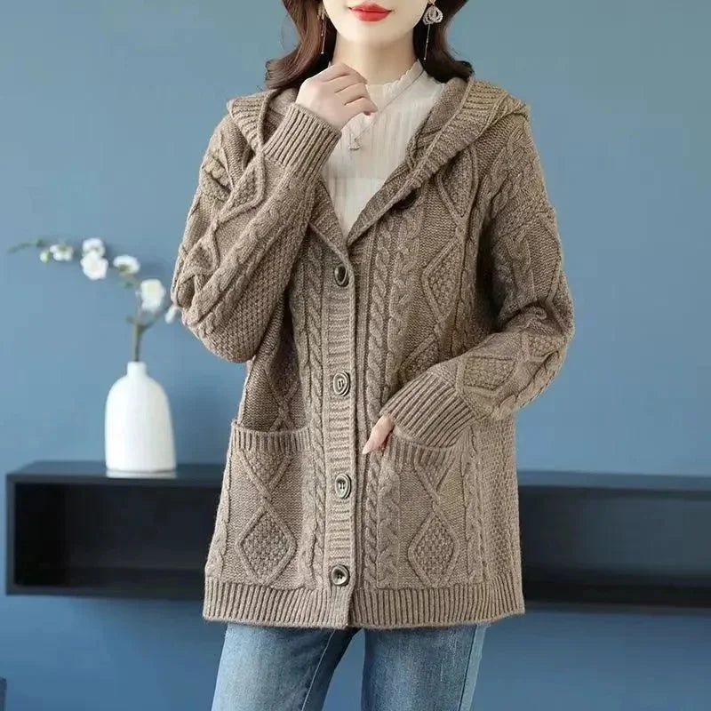 Aurora™ - Elegant Diamond Stitch Cardigan