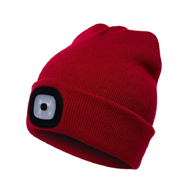 Removable LED Headlamp Beanie Hat