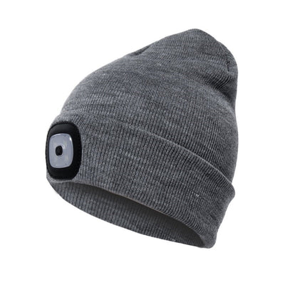 Removable LED Headlamp Beanie Hat