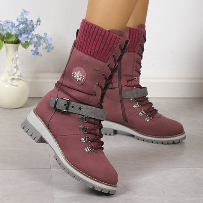 Sienna™ - Modern Knitted Mid-calf Snow Boots