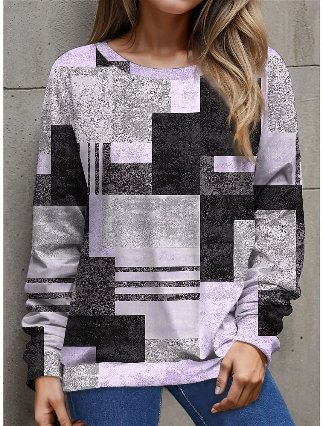 Alice™ - Vintage Comfy Color Block Sweatshirt