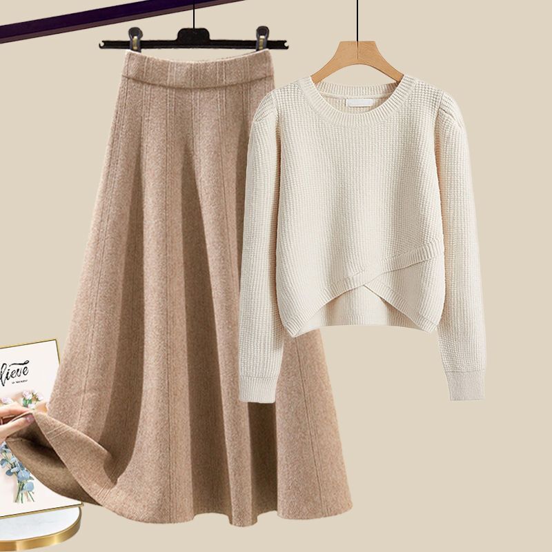 Scarlett™ - Stylish Knit Sweater And Skirt Lounge Set