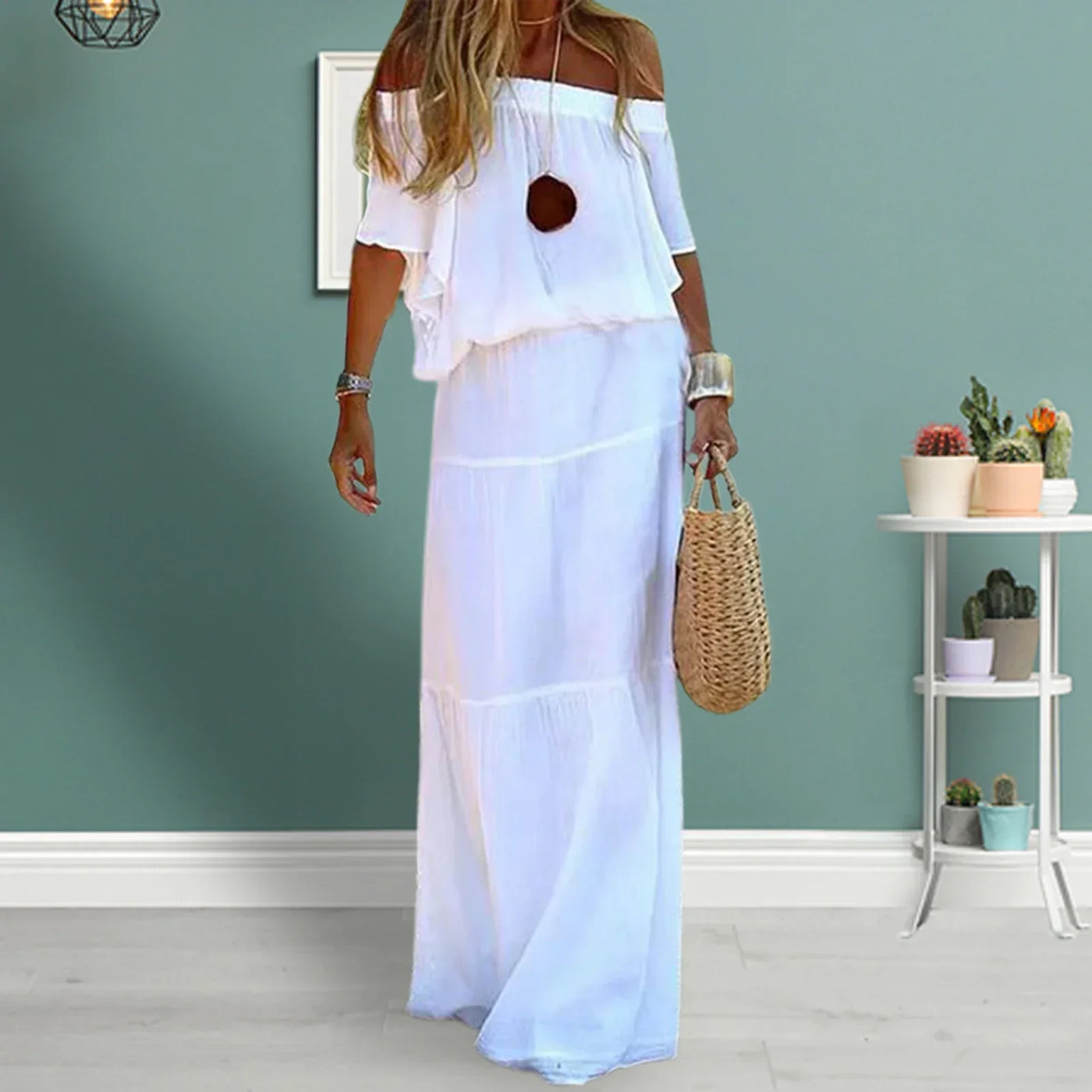 Rosie™ - Comfy Off-Shoulder Maxi Dress